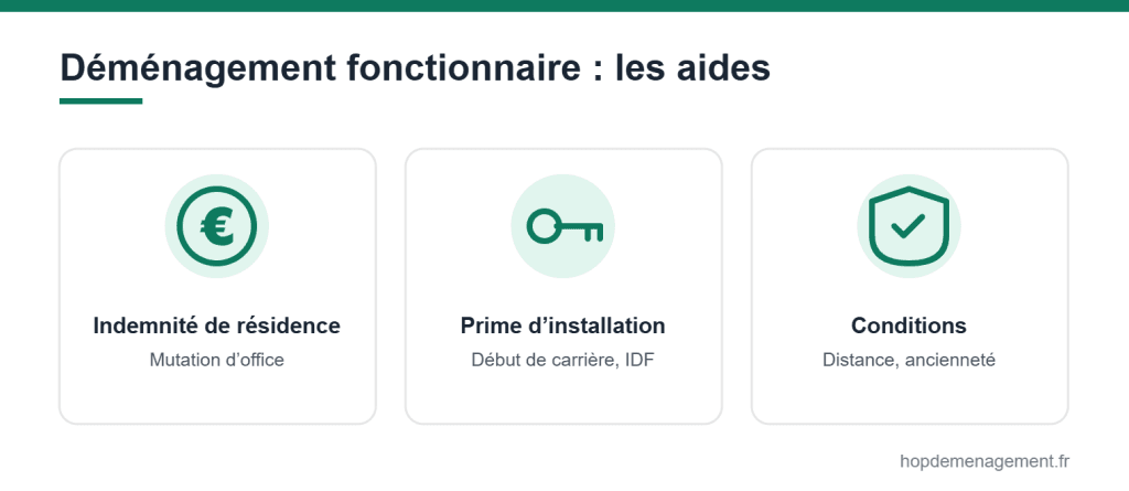 Déménagement fonctionnaire : indemnité de résidence et prime d’installation
