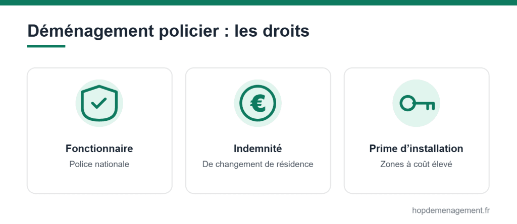 Déménagement policier : indemnité et prime d’installation