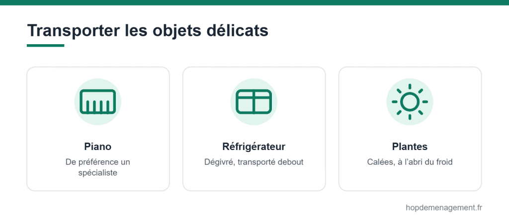 Déménager un piano, un réfrigérateur et des plantes