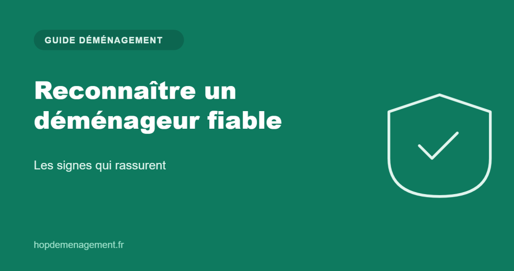 Reconnaître un déménageur fiable — guide