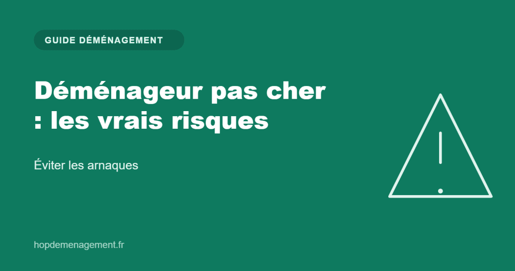 Déménageur pas cher : les risques — guide