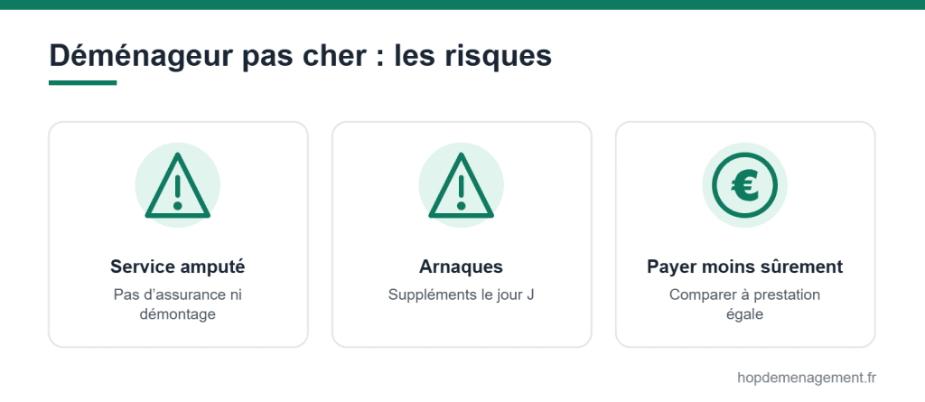 Déménageur pas cher : les vrais risques à connaître