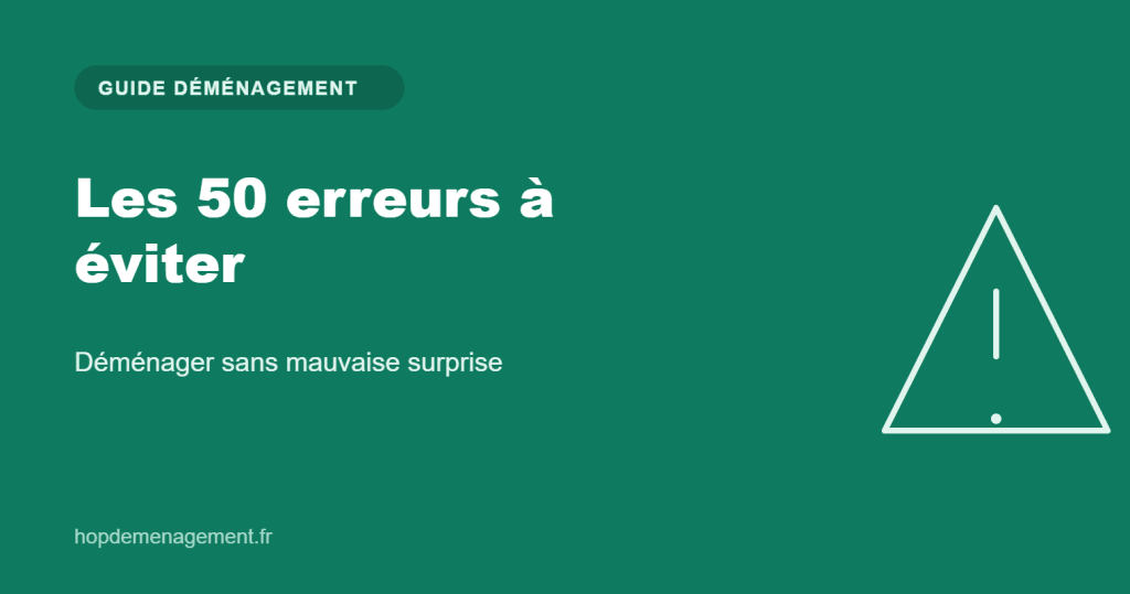 Les 50 erreurs à éviter lors d’un déménagement — guide